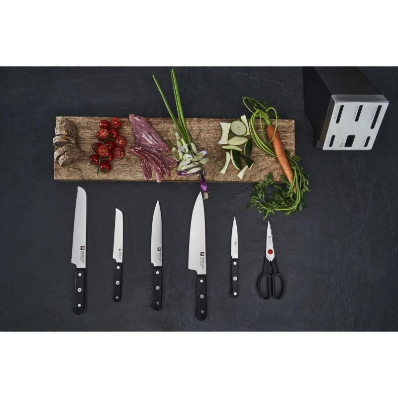 Zwilling Gourmet Set coltelli con ceppo e sistema autoaffilante, 7 pezzi