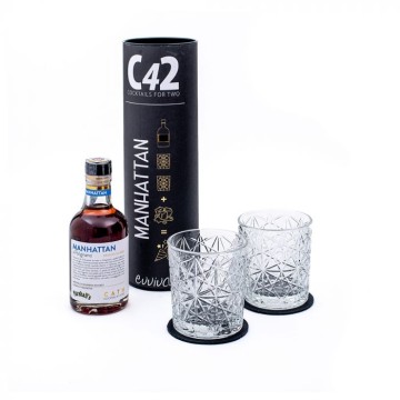 C42 cocktail for two Manhattan